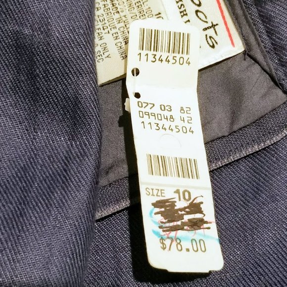 Nwt Talbots Irish Linen Skirt Sz 10 Womens Blue Lined Knee Length Pencil New $78 - Picture 7 of 8